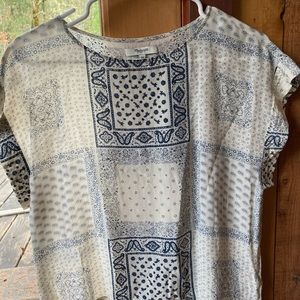 Madewell Silk Kyoto Top in Bandana Mix
